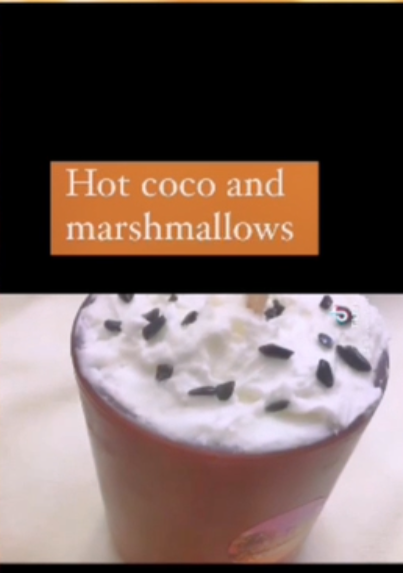 Hot coco and marshmellow candle